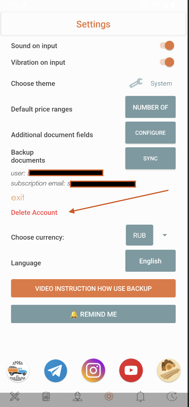 Step 1: Opening settings